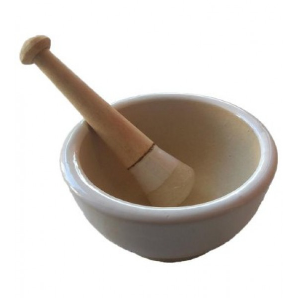 Mortar and Pestle Ceramic Ayurvedic Medicine Crusher (idikallu)NatureLoC