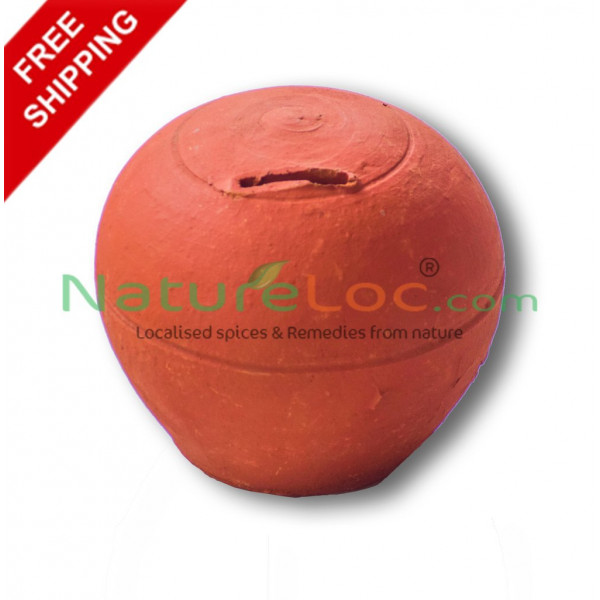 Buy Coin Box Kudukka Clay Gulak 100 Clay Coin Bank Cash Storage Handmade Cash Box Online Natureloc