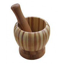 Mortar and Pestle-Wooden morter and pestle (crusher)